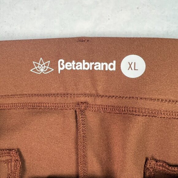 Betabrand Dress Pants Women's 35x28* 7 Pocket Straight Brown Stretch Yoga Tag XL - Picture 7 of 16